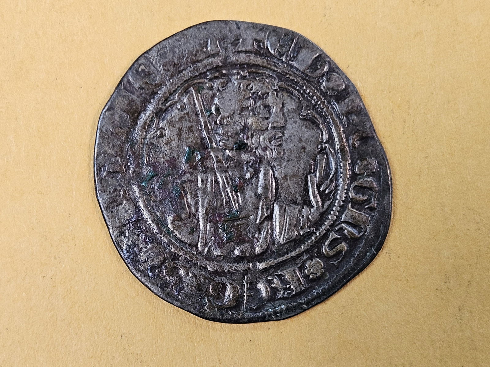 1362 - 1377 Anglo-Gallic 1/2 Cross in Very Fine (1 of 6)