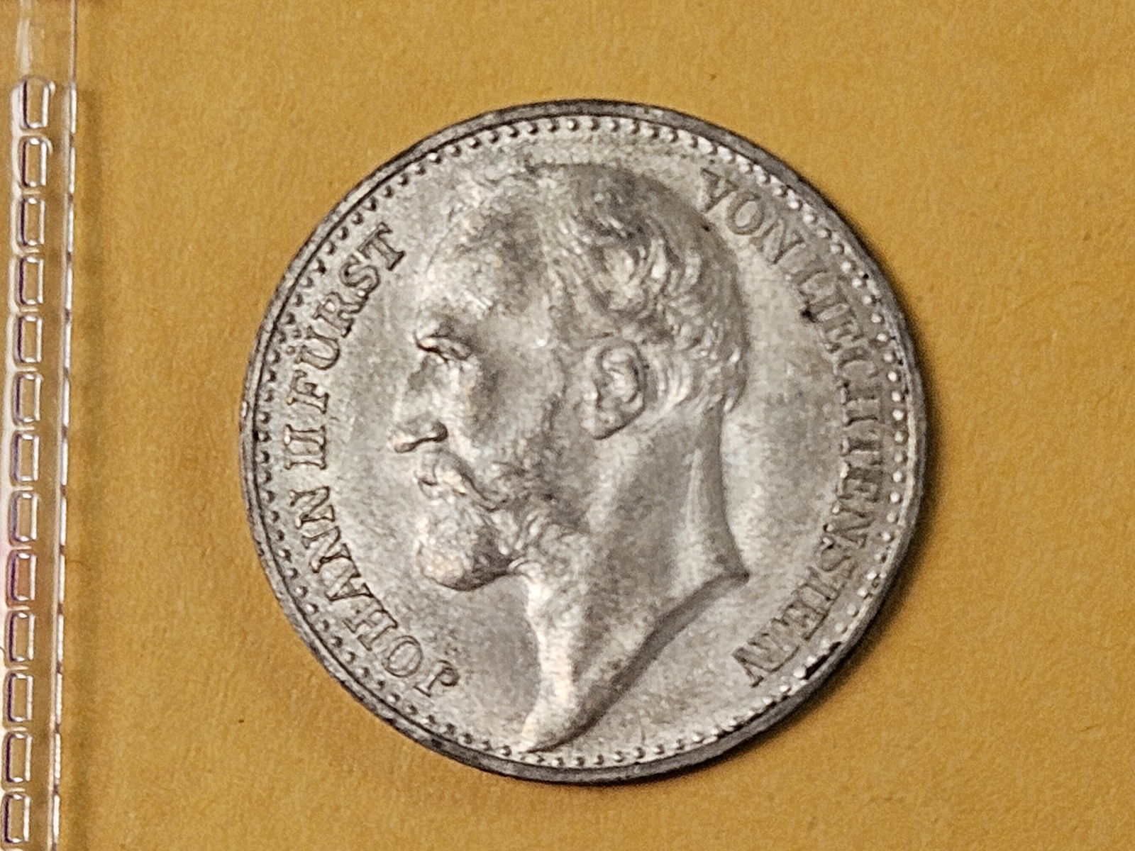 1904 Liechtenstein 1 krone in About uncirculated ++: Y # 2 