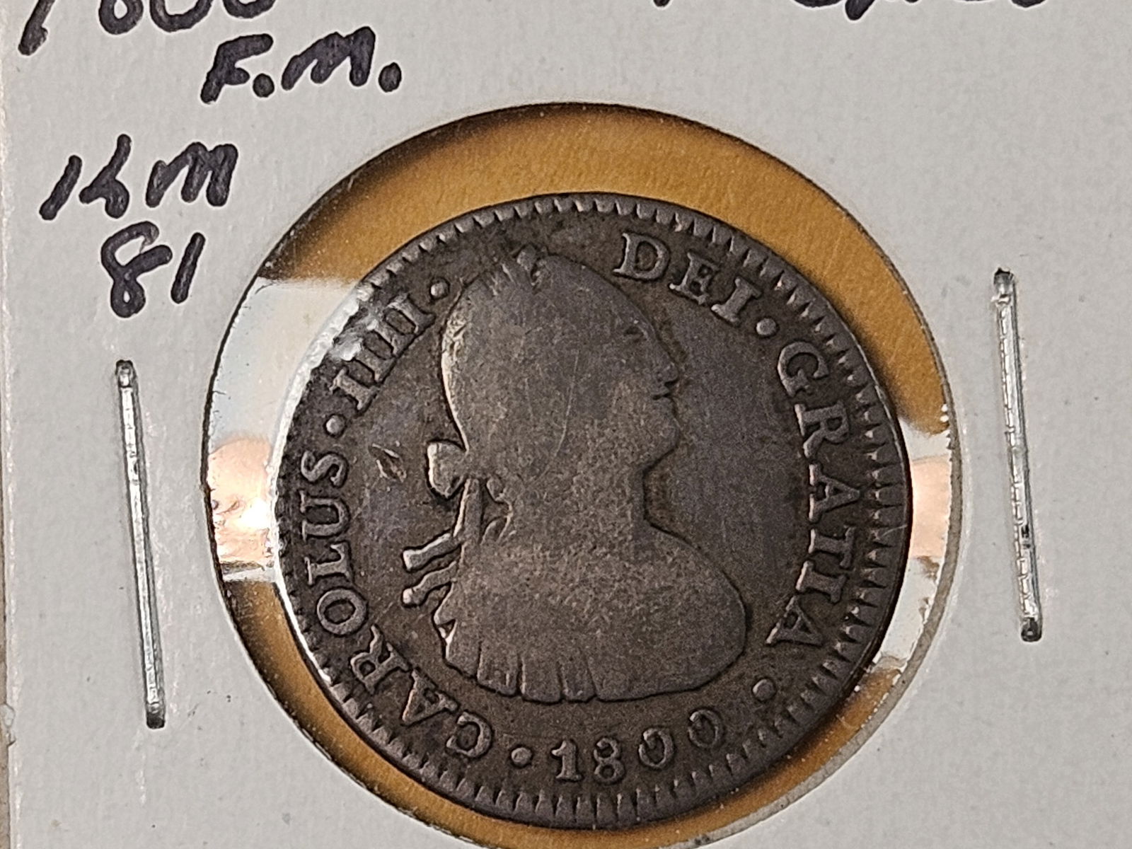 1800 Fm Mexico silver 1 reals: KM 81. In Very Fine 