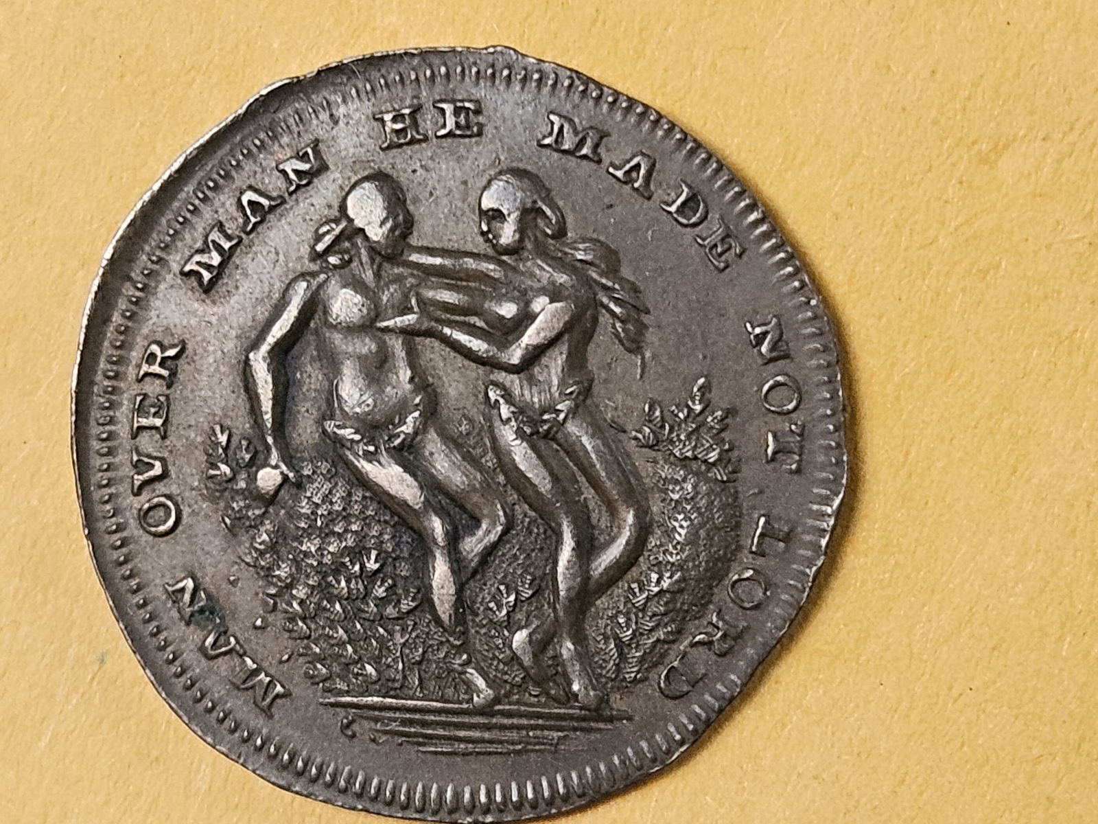 CONDER TOKEN! Small About Uncirculated plus copper Farthing - 3