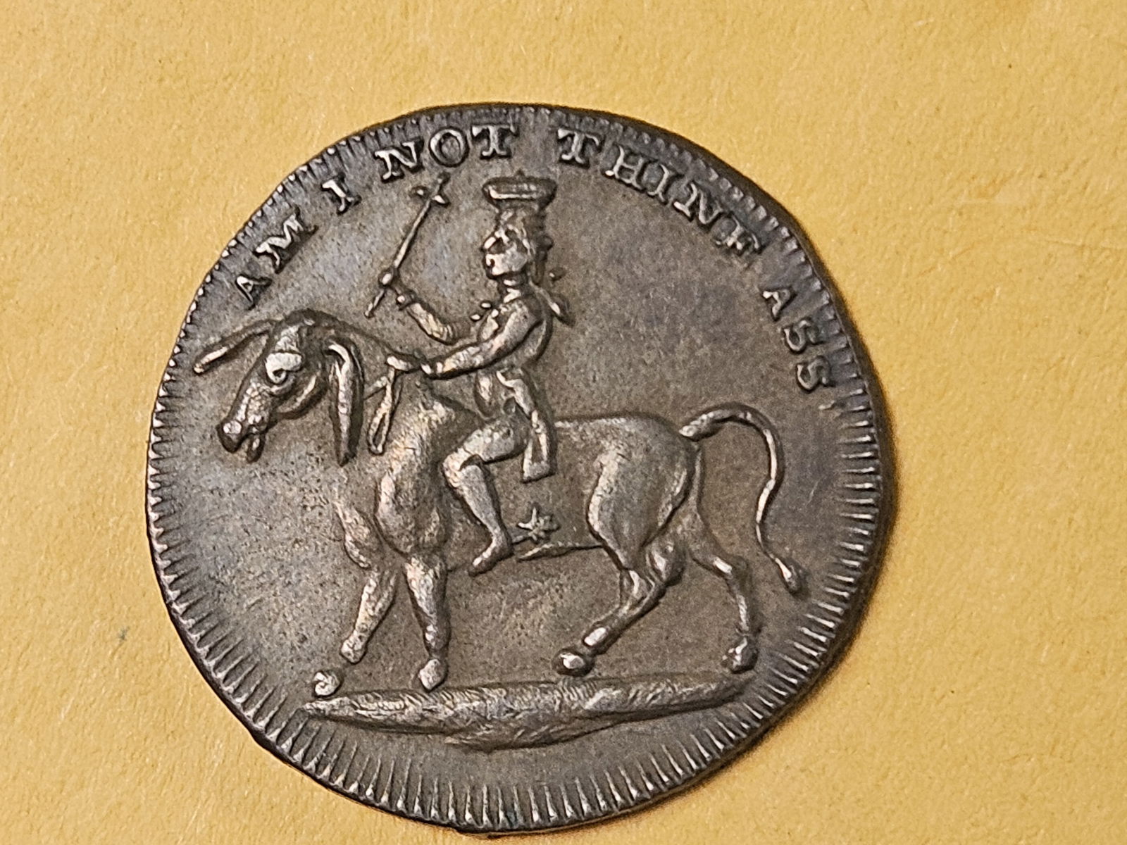 CONDER TOKEN! Small About Uncirculated plus copper Farthing - 4