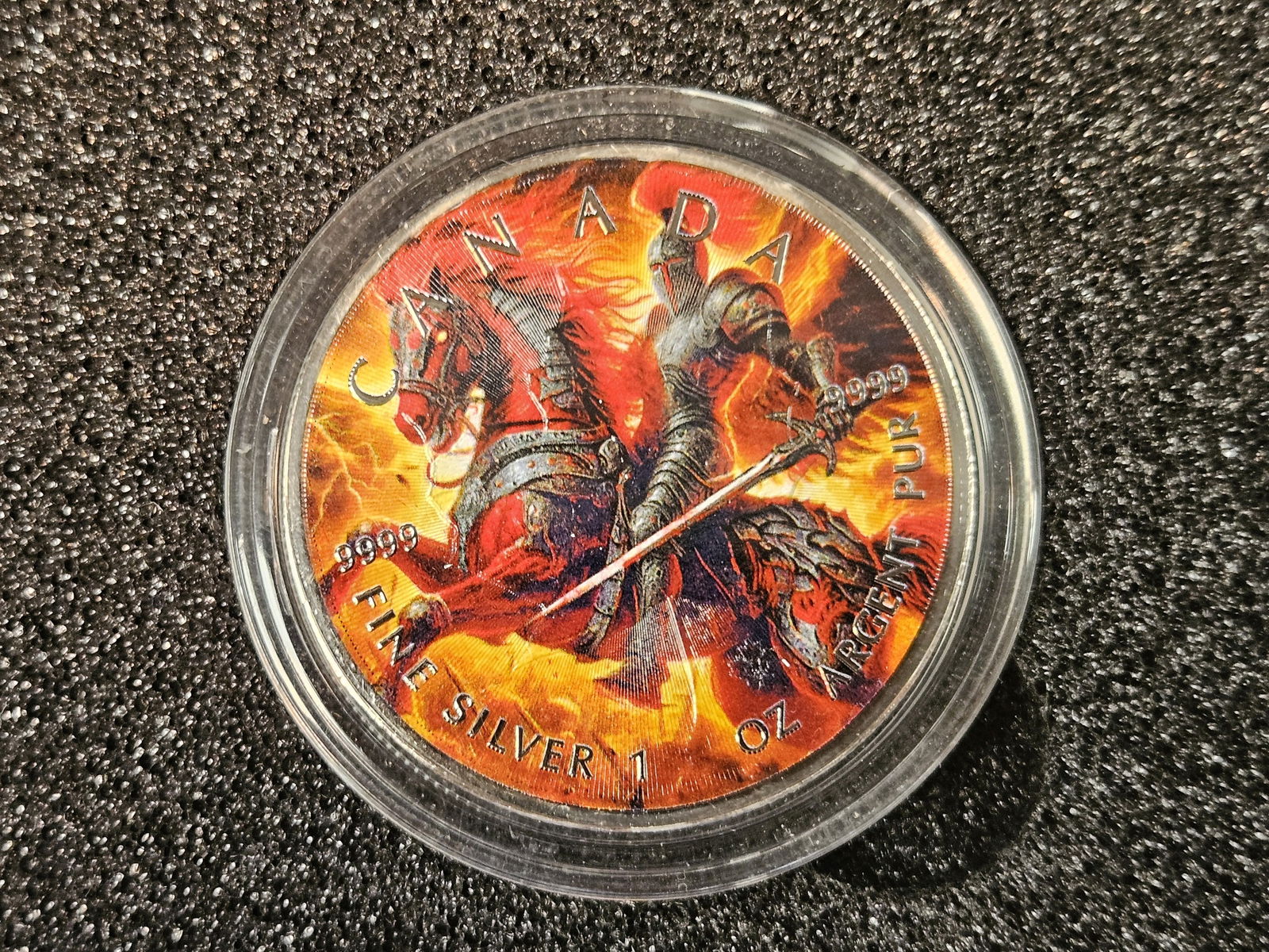 GEM! 2024 Canada silver Five Dollar Colorized Maple Leaf - 2