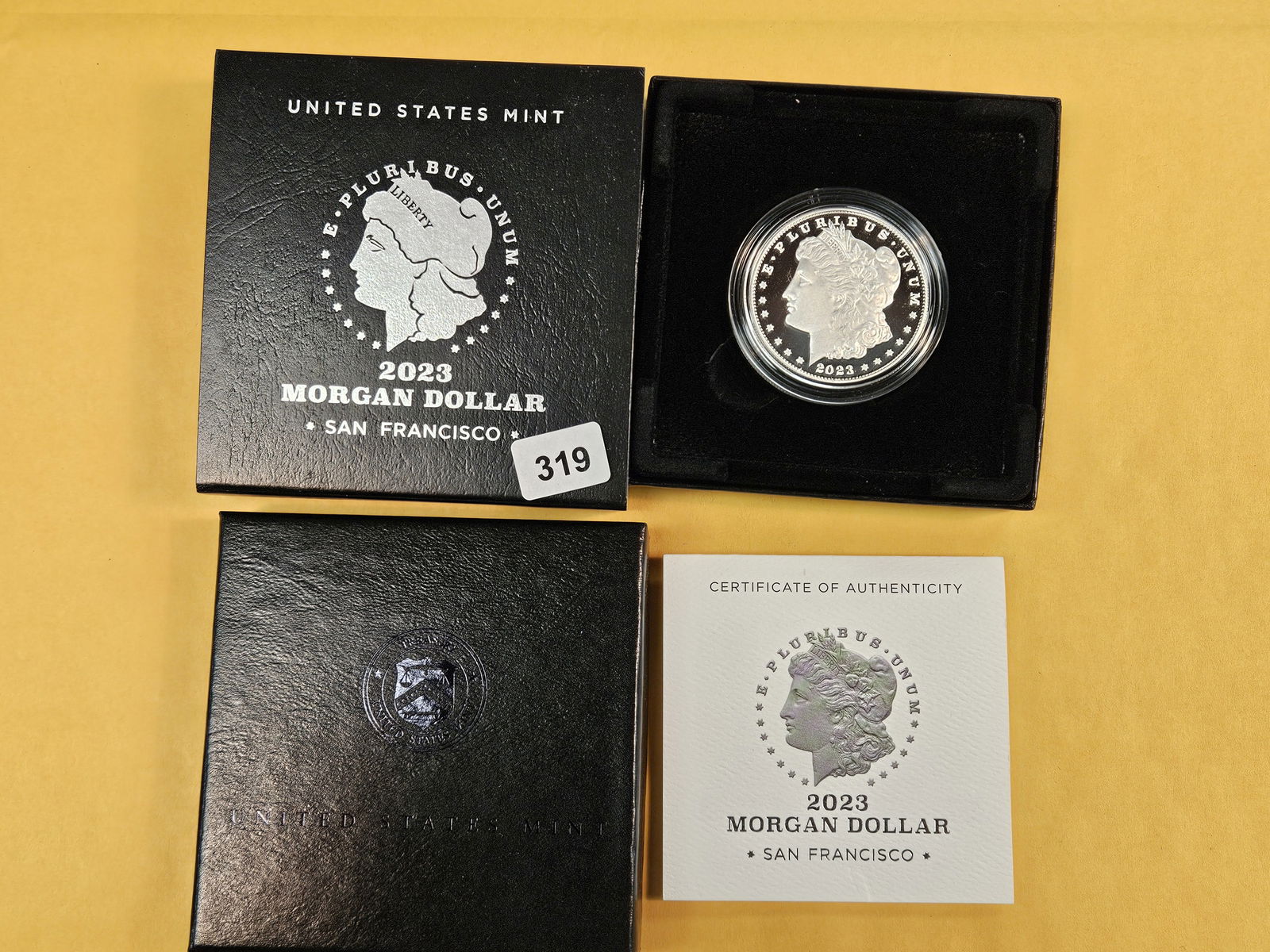 GEM Proof Deep Cameo 2023-S Morgan Silver Dollar: In original government packaging with certificate of authenticity 