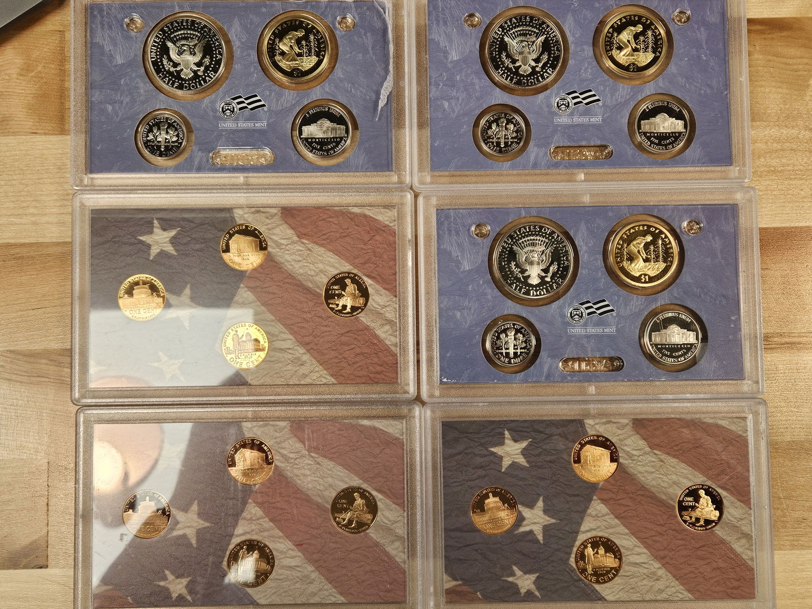 Six US Proof Sets - 2
