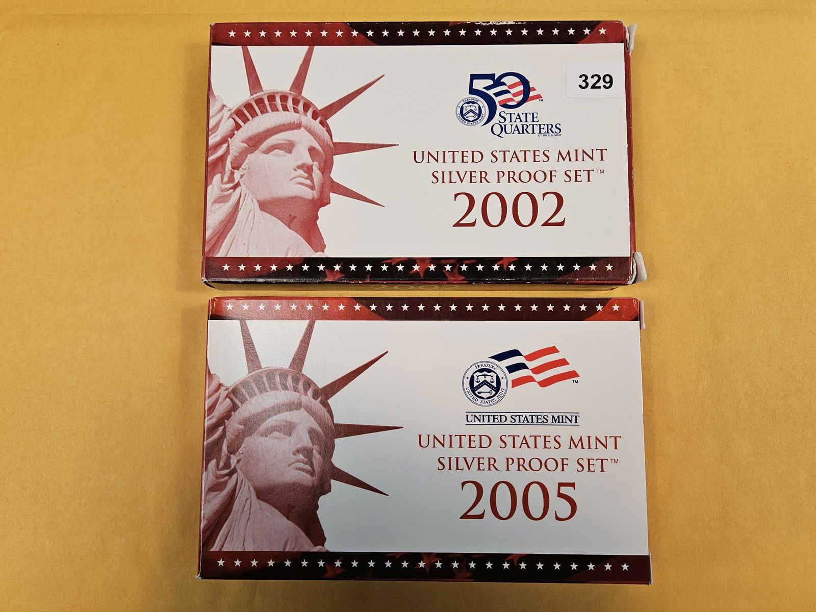2002 and 2005 US SILVER proof Sets (1 of 1)