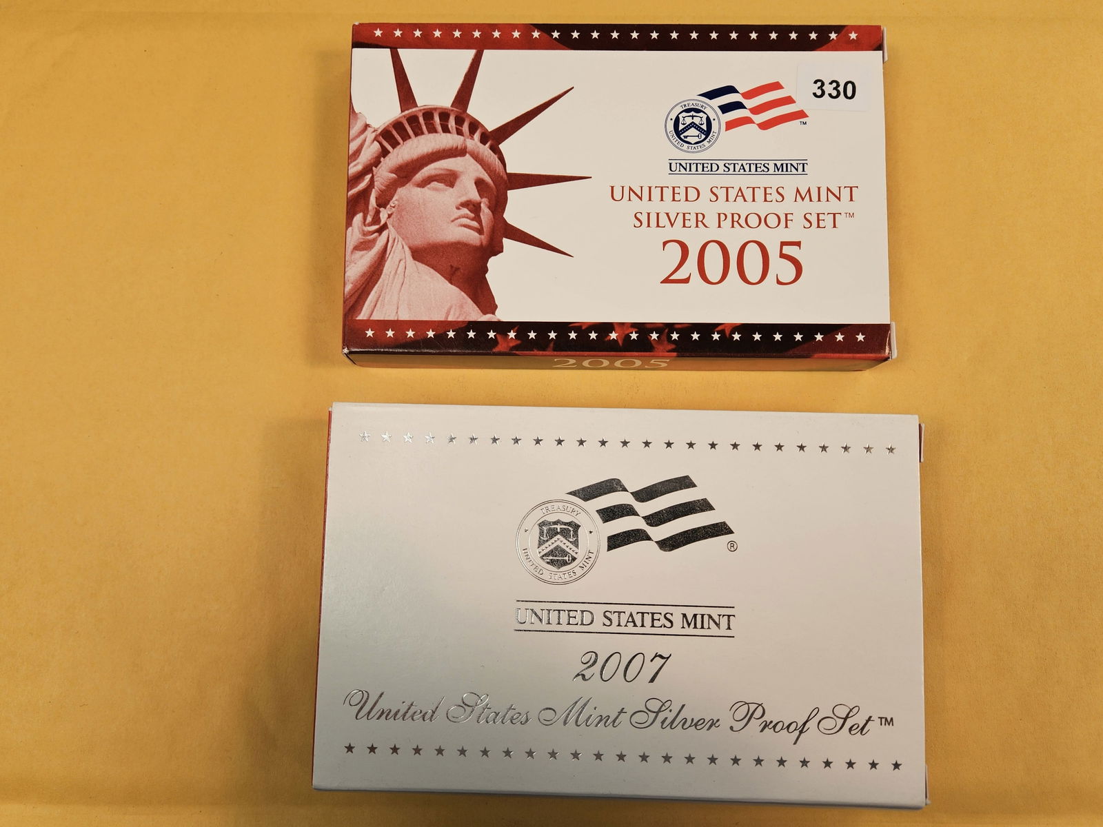 2005 and 2007 US SILVER proof Sets: In OGP 