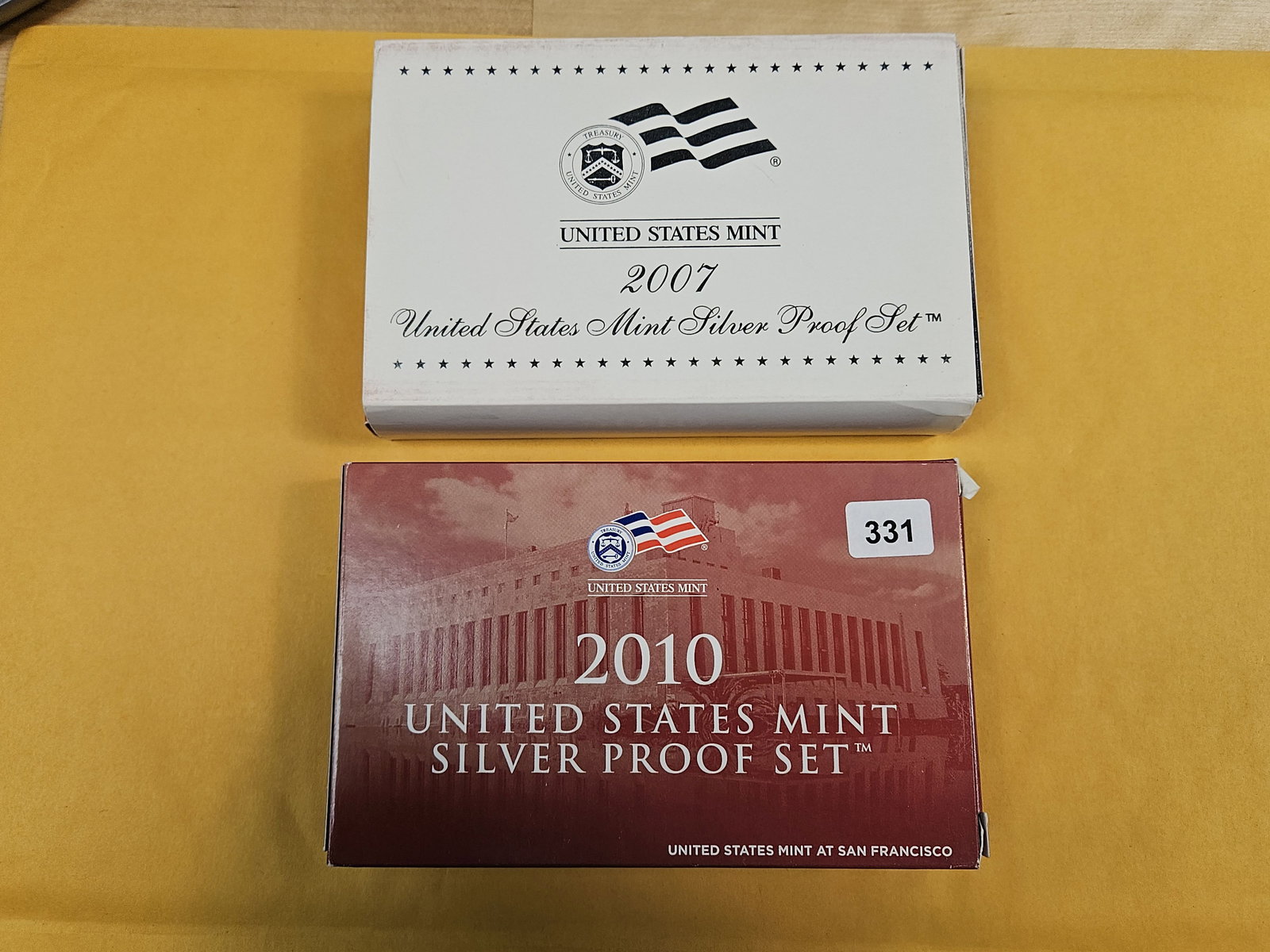 2007 and 2010 US SILVER proof Sets (1 of 1)