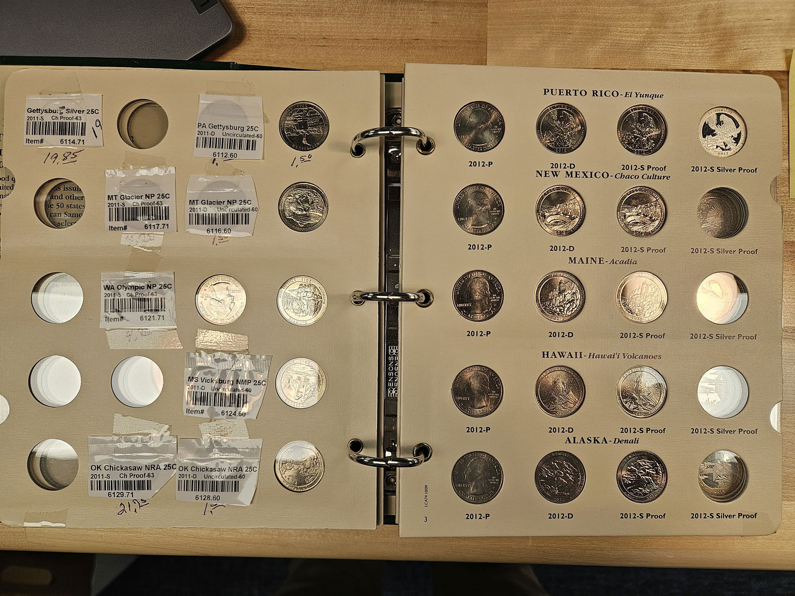 Mostly full America's National Park Quarter Album - 4