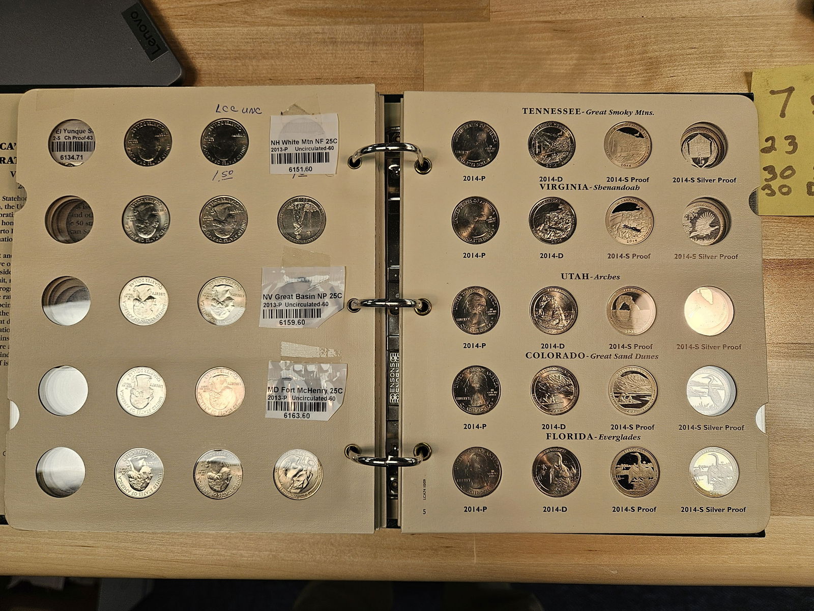 Mostly full America's National Park Quarter Album - 6