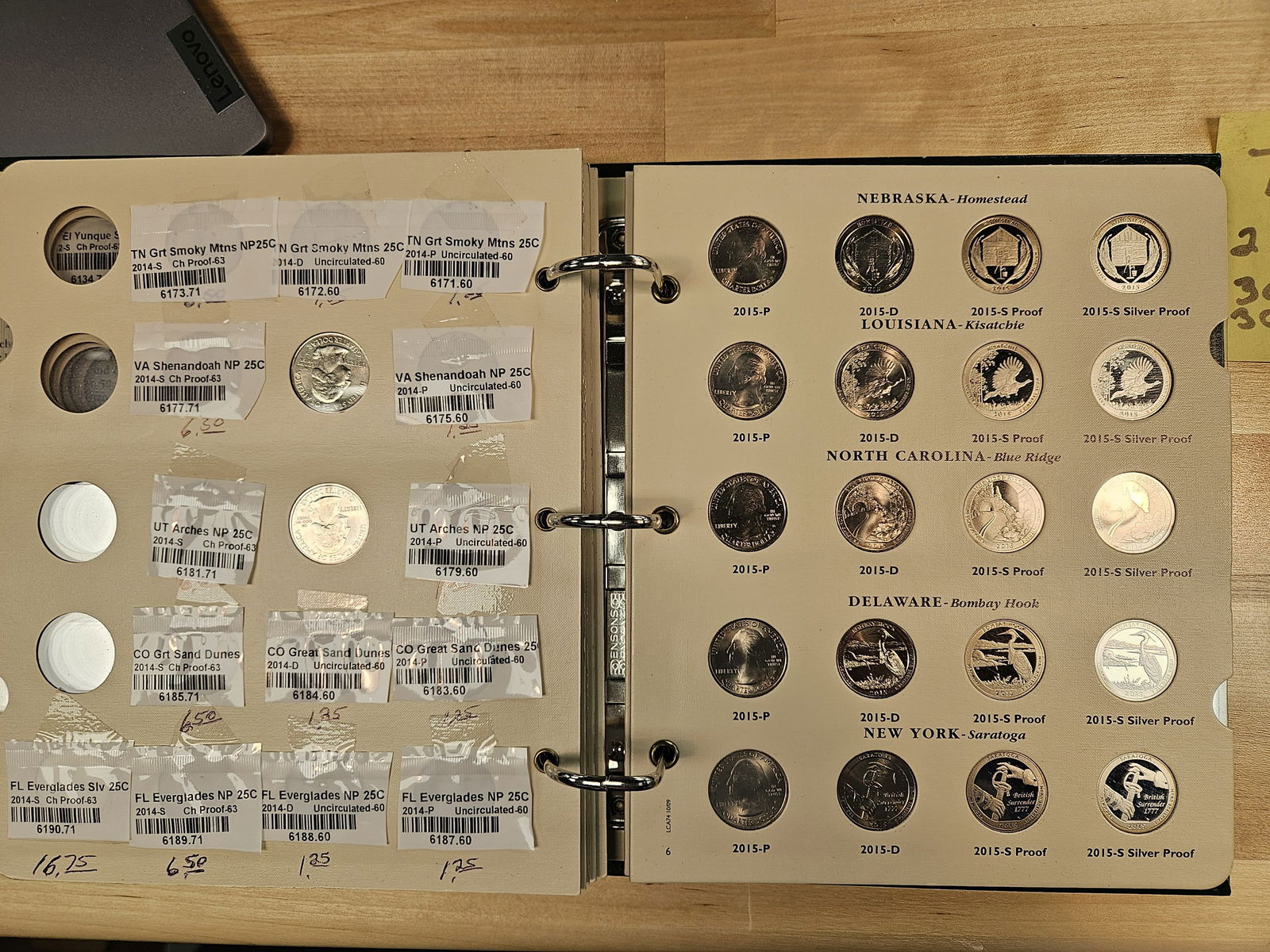 Mostly full America's National Park Quarter Album - 7