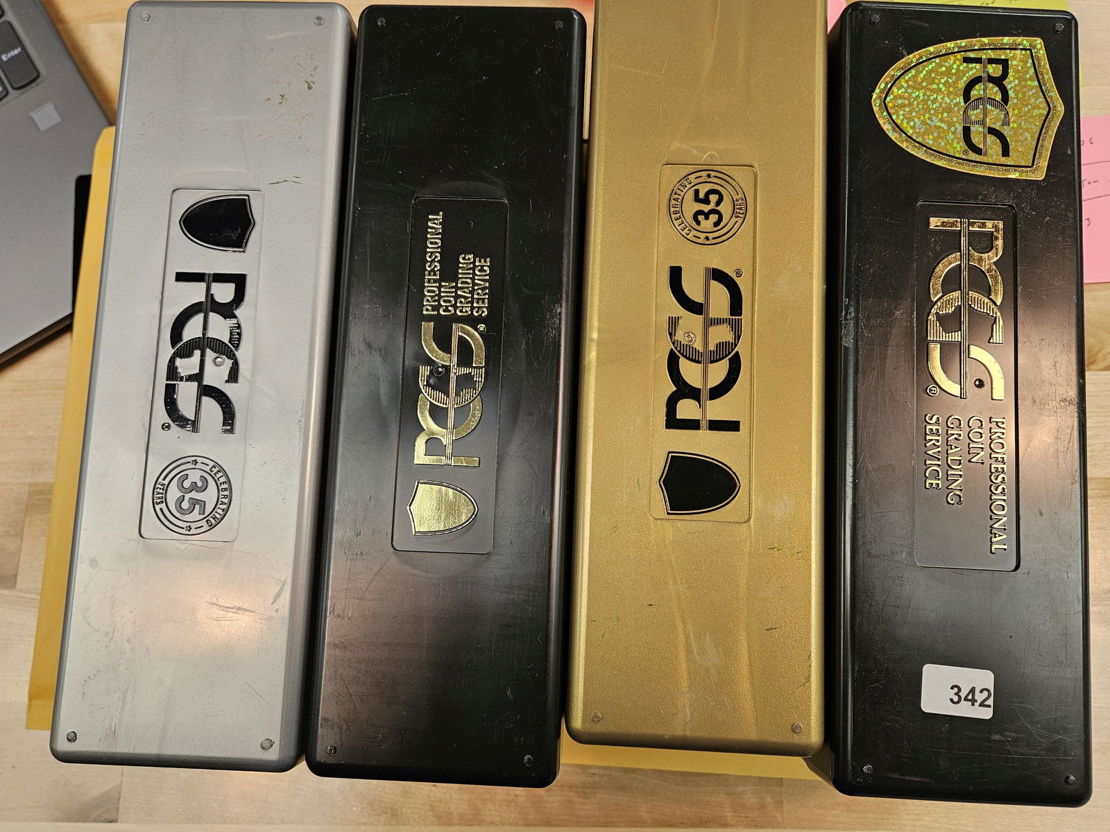 Four EMPTY PCGS slab holder boxes (1 of 1)