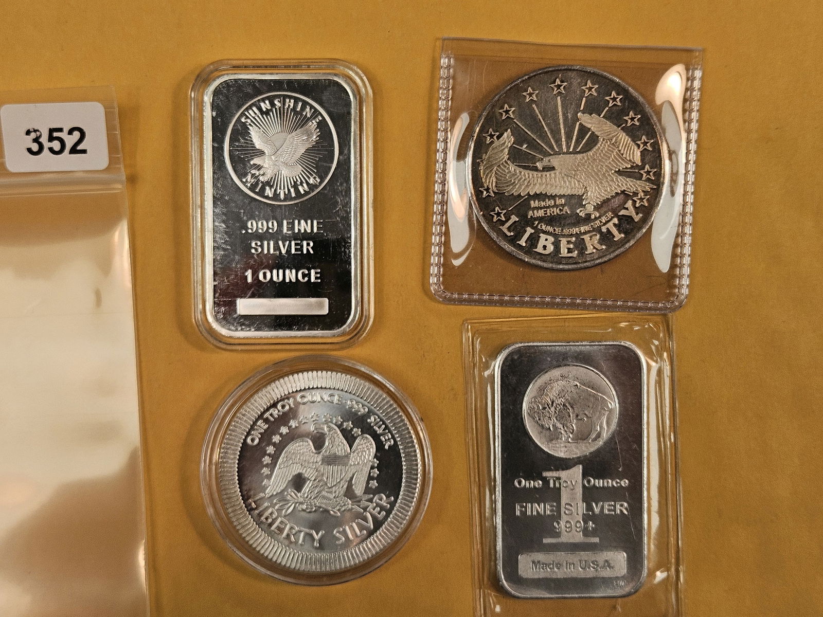 Three 1-troy ounce .999 fine silver art bars (1 of 2)