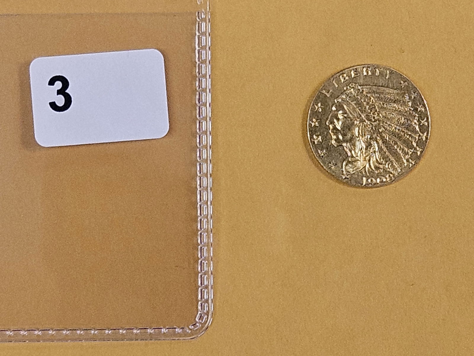 GOLD! Brilliant About Uncirculated 1908 Indian Head $2.5 Dollars - 2
