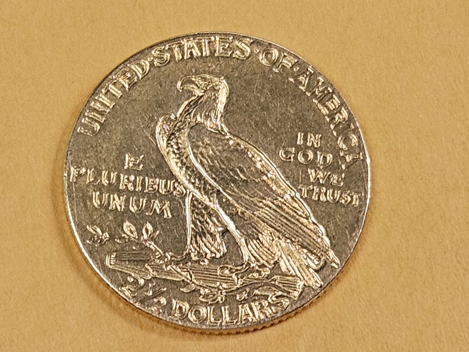 GOLD! Brilliant About Uncirculated 1908 Indian Head $2.5 Dollars - 4