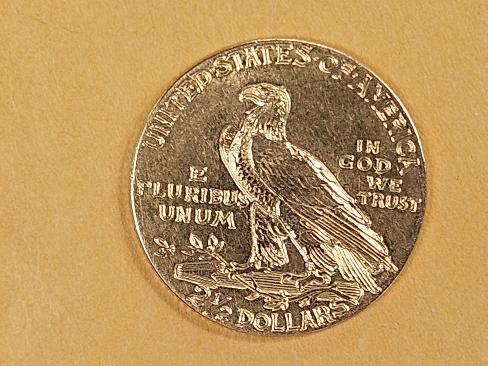 GOLD! Brilliant About Uncirculated 1908 Indian Head $2.5 Dollars - 5