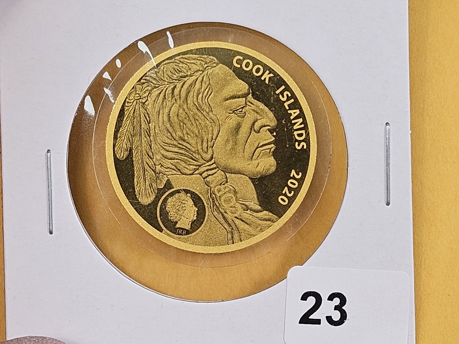GOLD! GEM 2020 Cook Islands Gold Five Dollars: Tribute to the United States