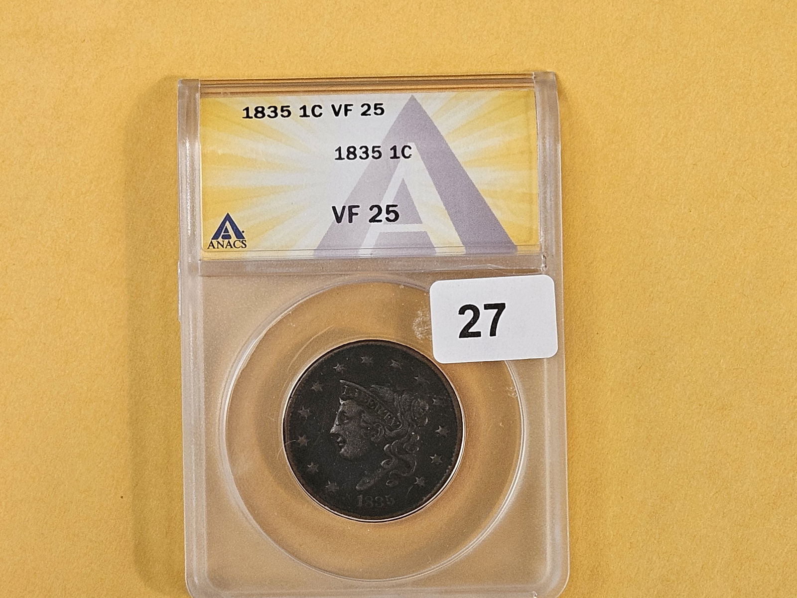 ANACS 1835 Large Cent in Very Fine - 25 - 2