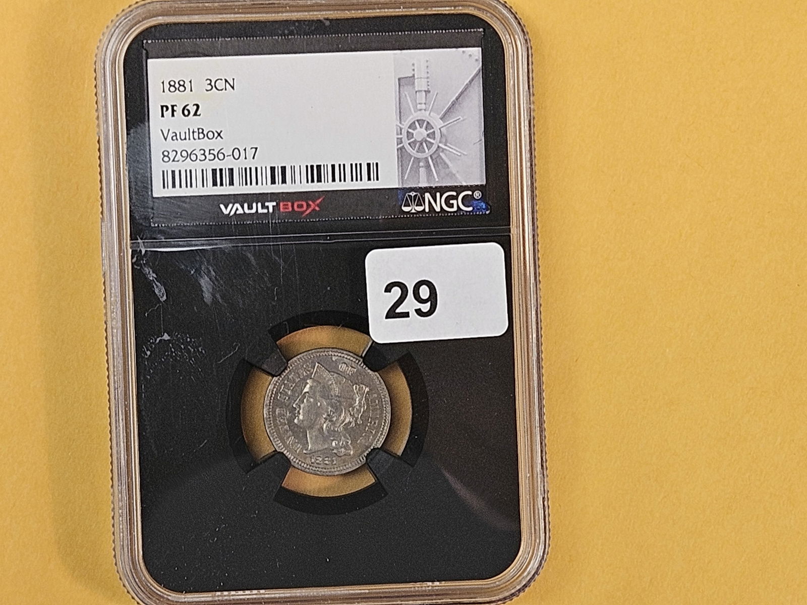 ** NGC VAULTBOX ** 1881 Three Cent Nickel in Proof 62! - 2