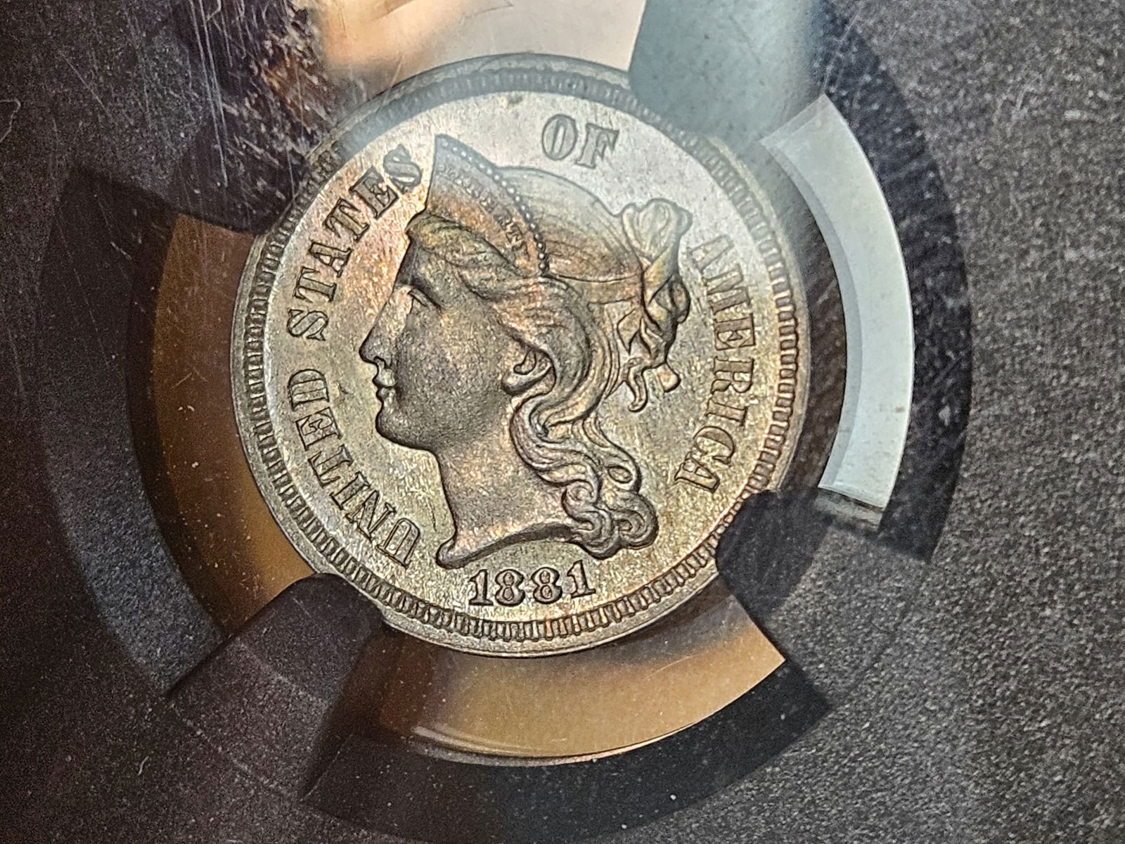 ** NGC VAULTBOX ** 1881 Three Cent Nickel in Proof 62! - 5