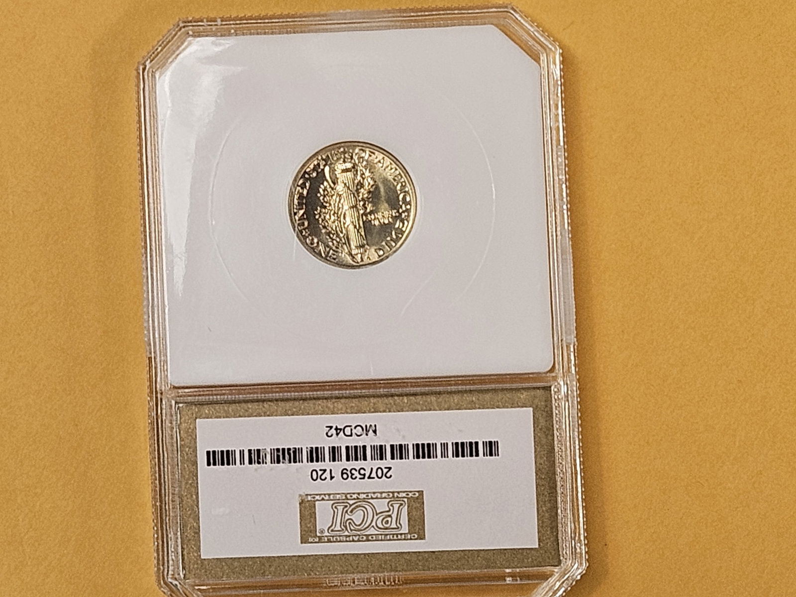 Superb GEM! PCI 1942 Mercury Dime in Mint State 67 FB - 6