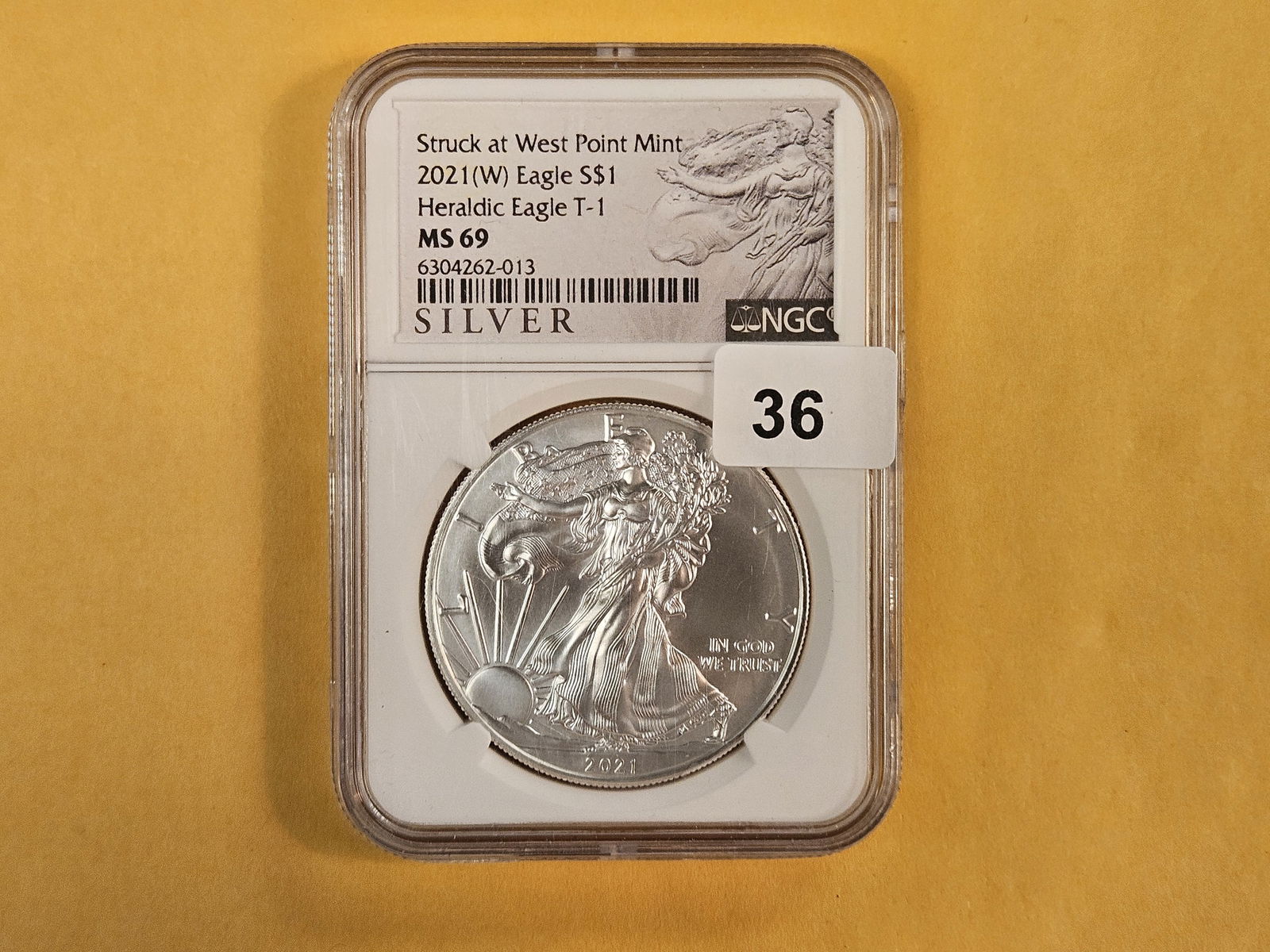 NGC 2021(W) American Silver Eagle in Mint State 69 (1 of 2)