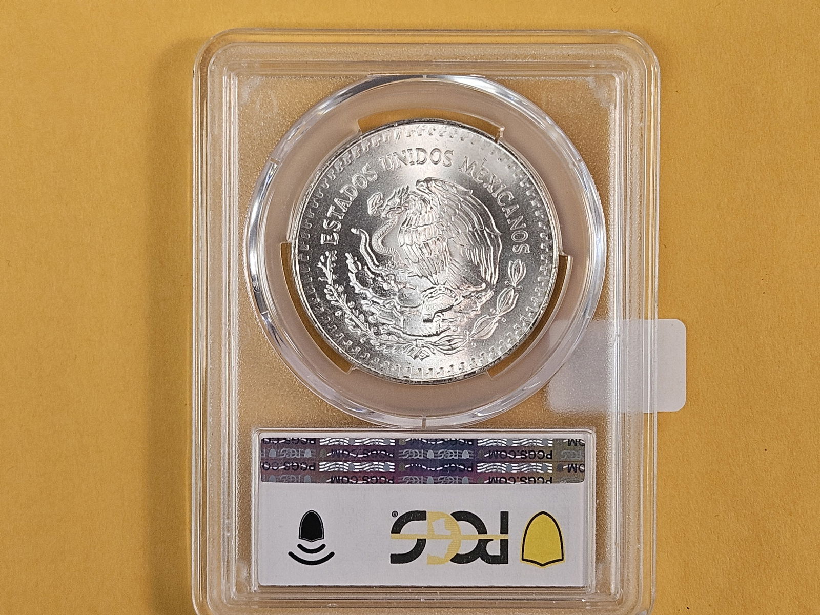 * GEM PCGS 1985-Mo Mexico silver Onza in Mint State 66 - 3