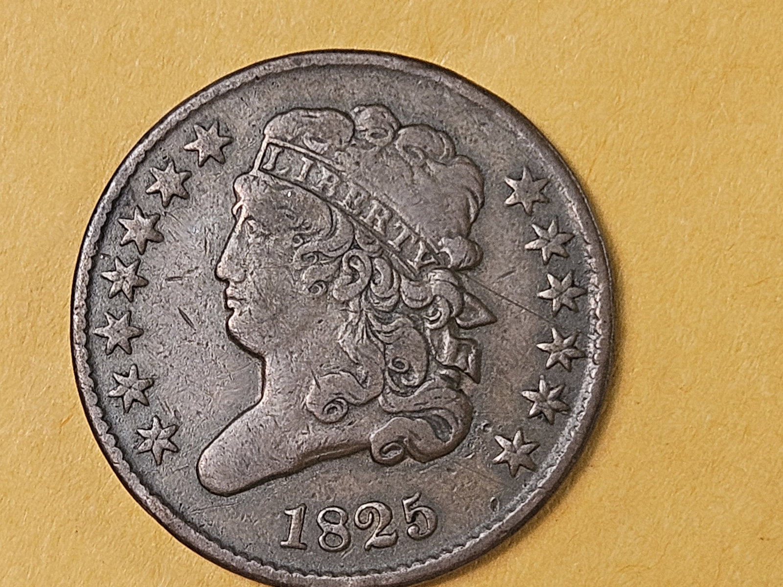 1825 Classic Head Half Cent in Very Fine (1 of 5)