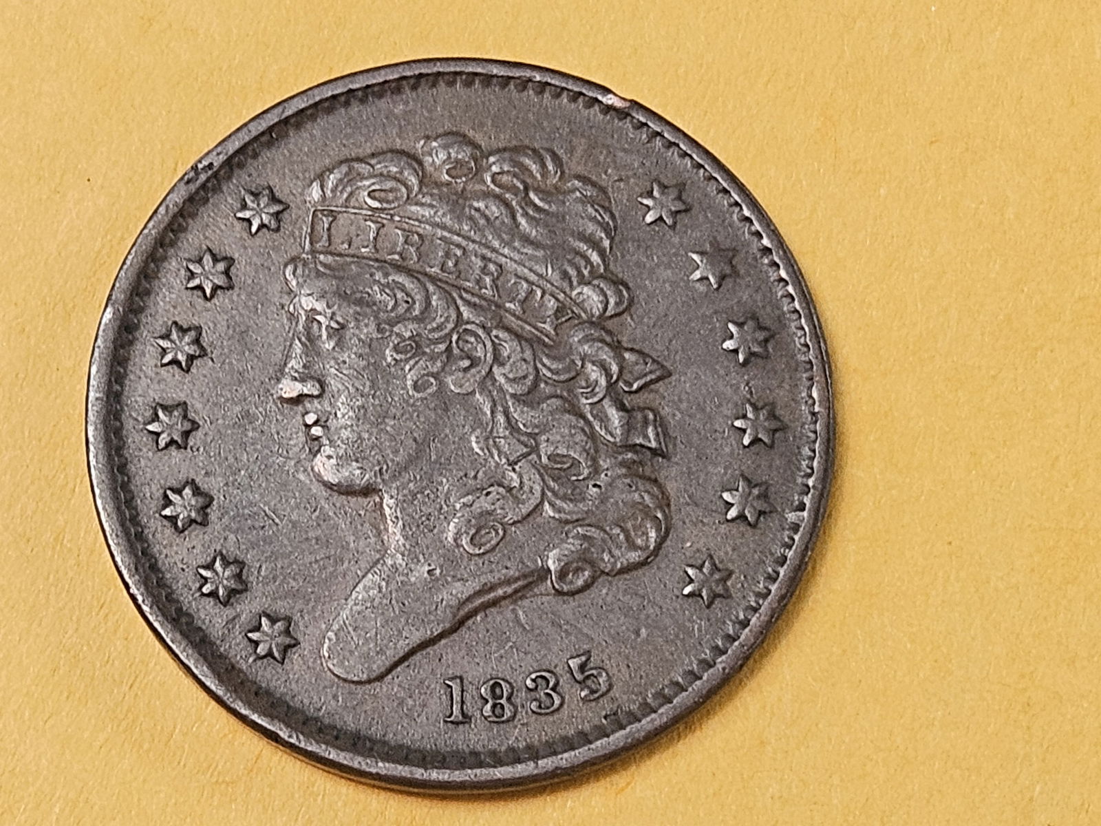 1835 Classic Head Half Cent in Extra Fine - 3