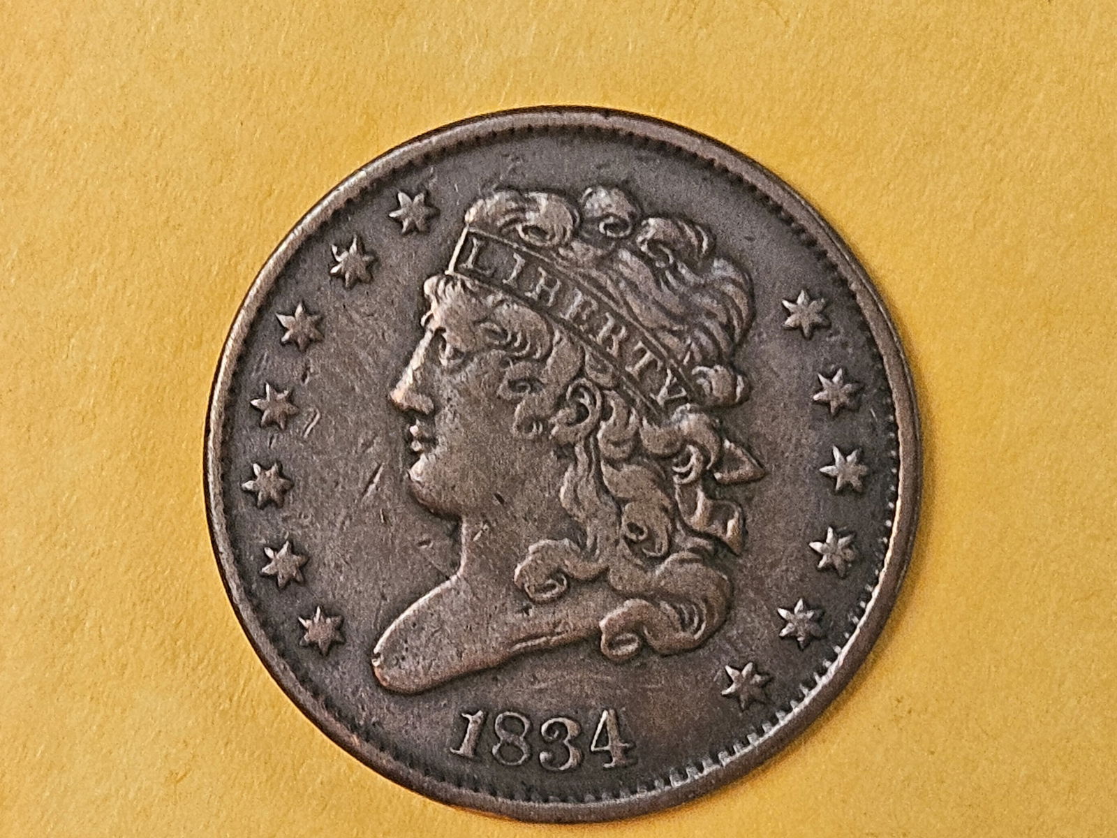 1834 Classic Head Half cent in Very Fine - 30 - 3