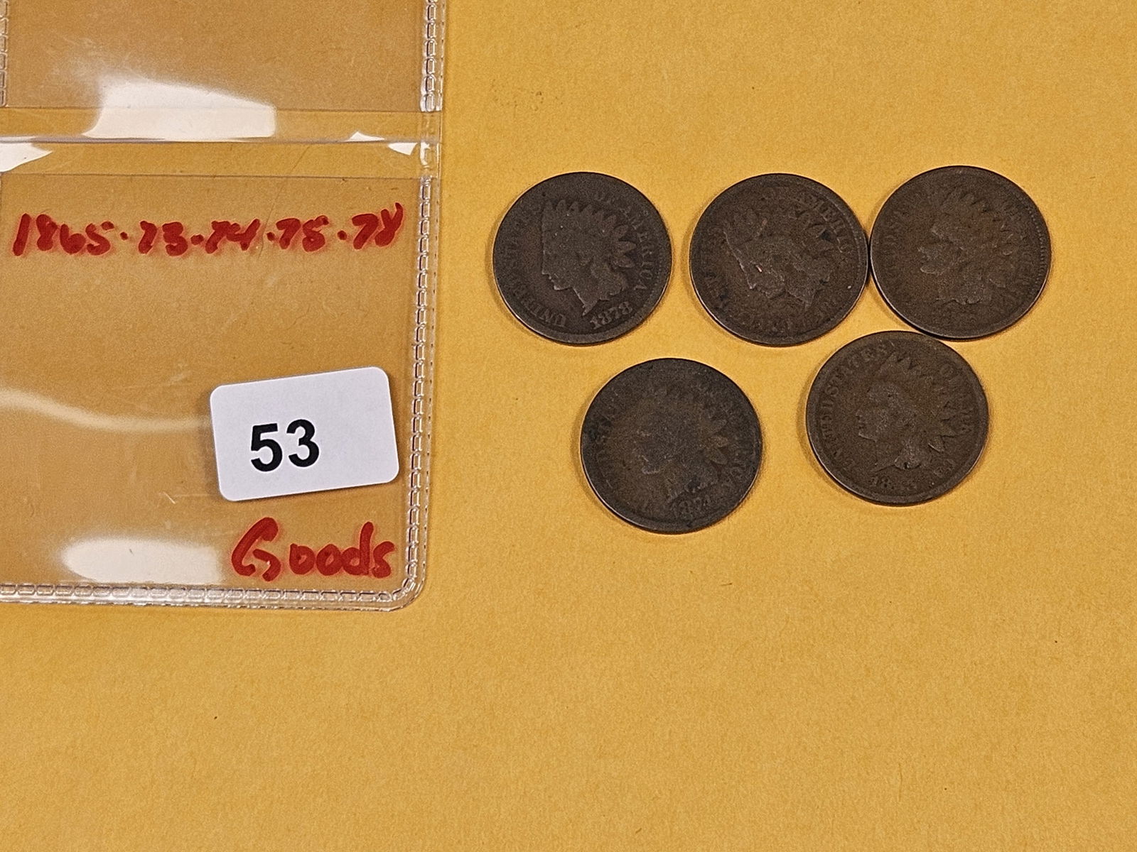 Five Better Date Indian Cents - 2