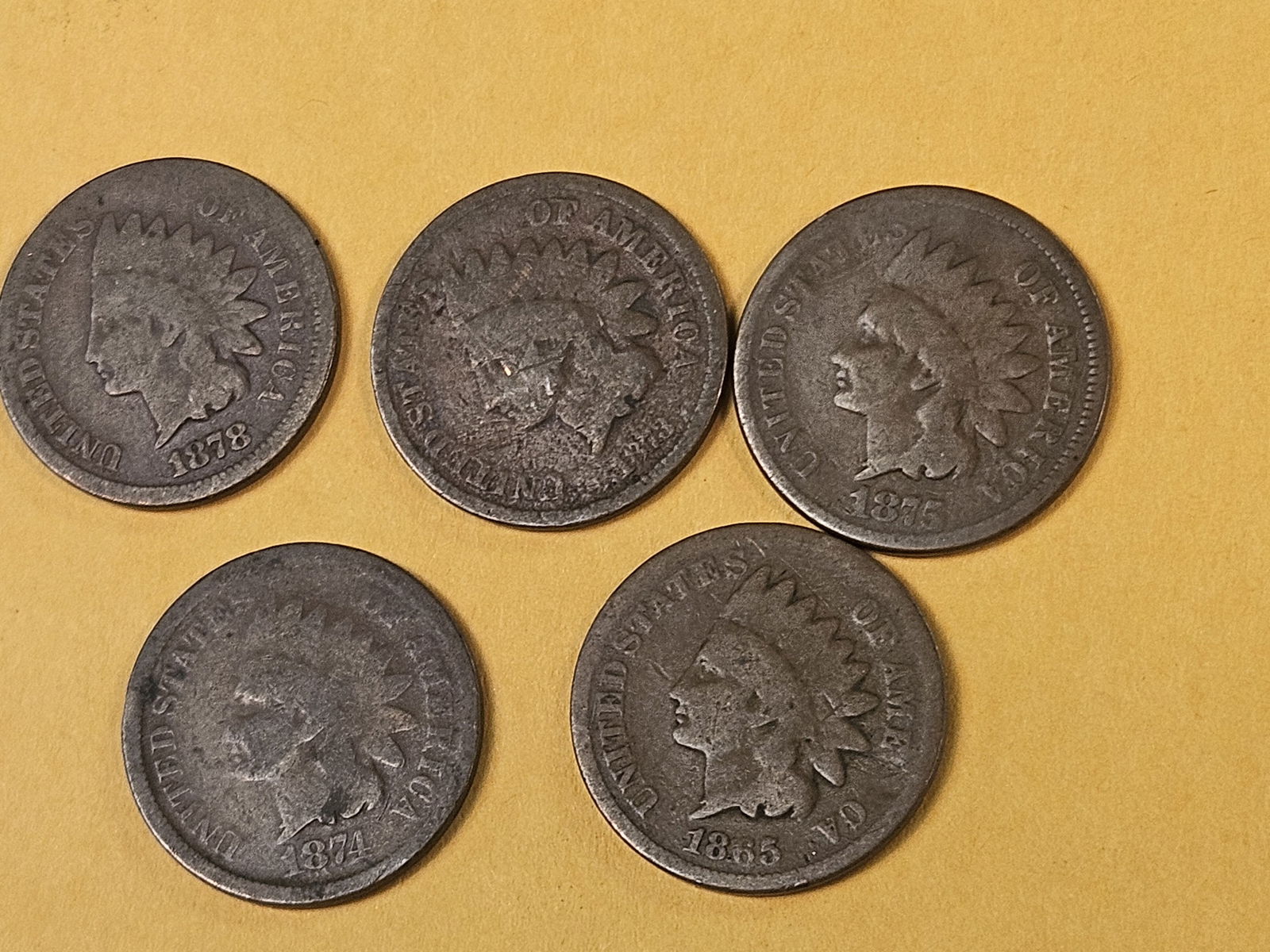 Five Better Date Indian Cents - 3