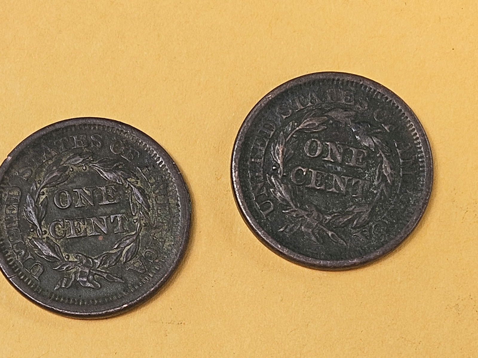 1848 and 1851 Braided Hair large Cents - 4