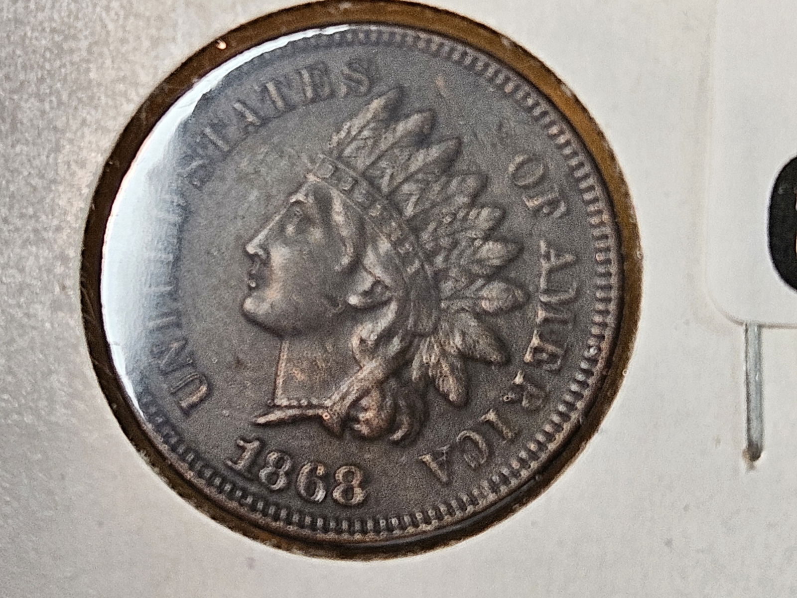 * Semi-Key 1868 Indian cent in Choice Uncirculated! - 4
