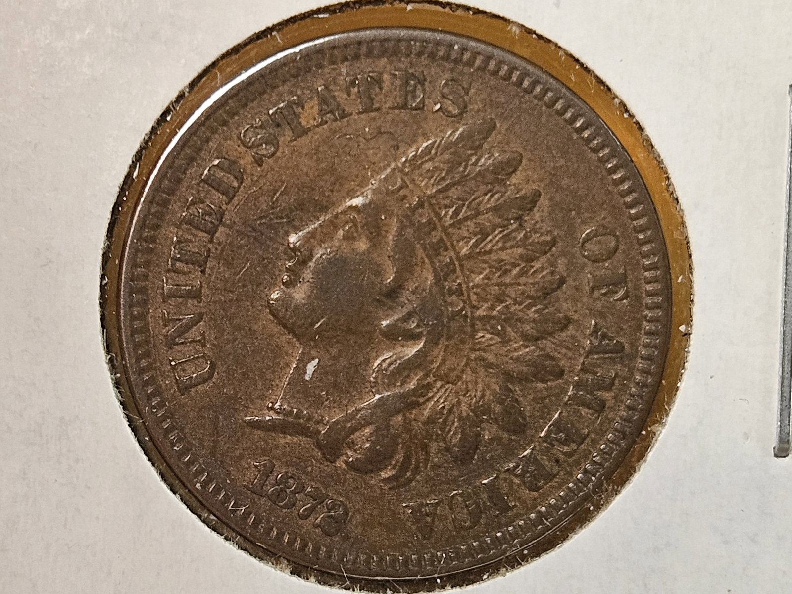 * Semi-Key 1872 Indian Cent in Extra Fine (1 of 9)