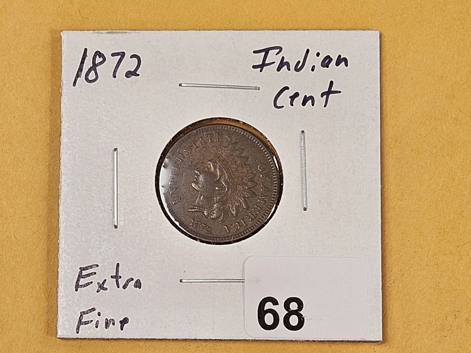 * Semi-Key 1872 Indian Cent in Extra Fine - 2