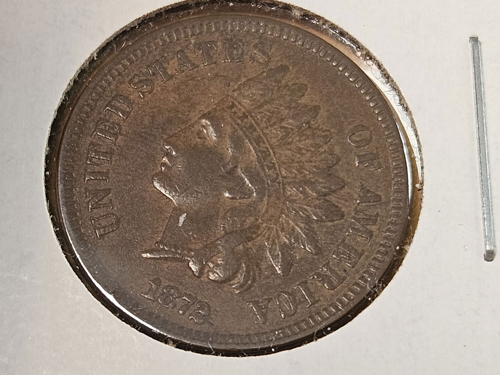 * Semi-Key 1872 Indian Cent in Extra Fine - 3