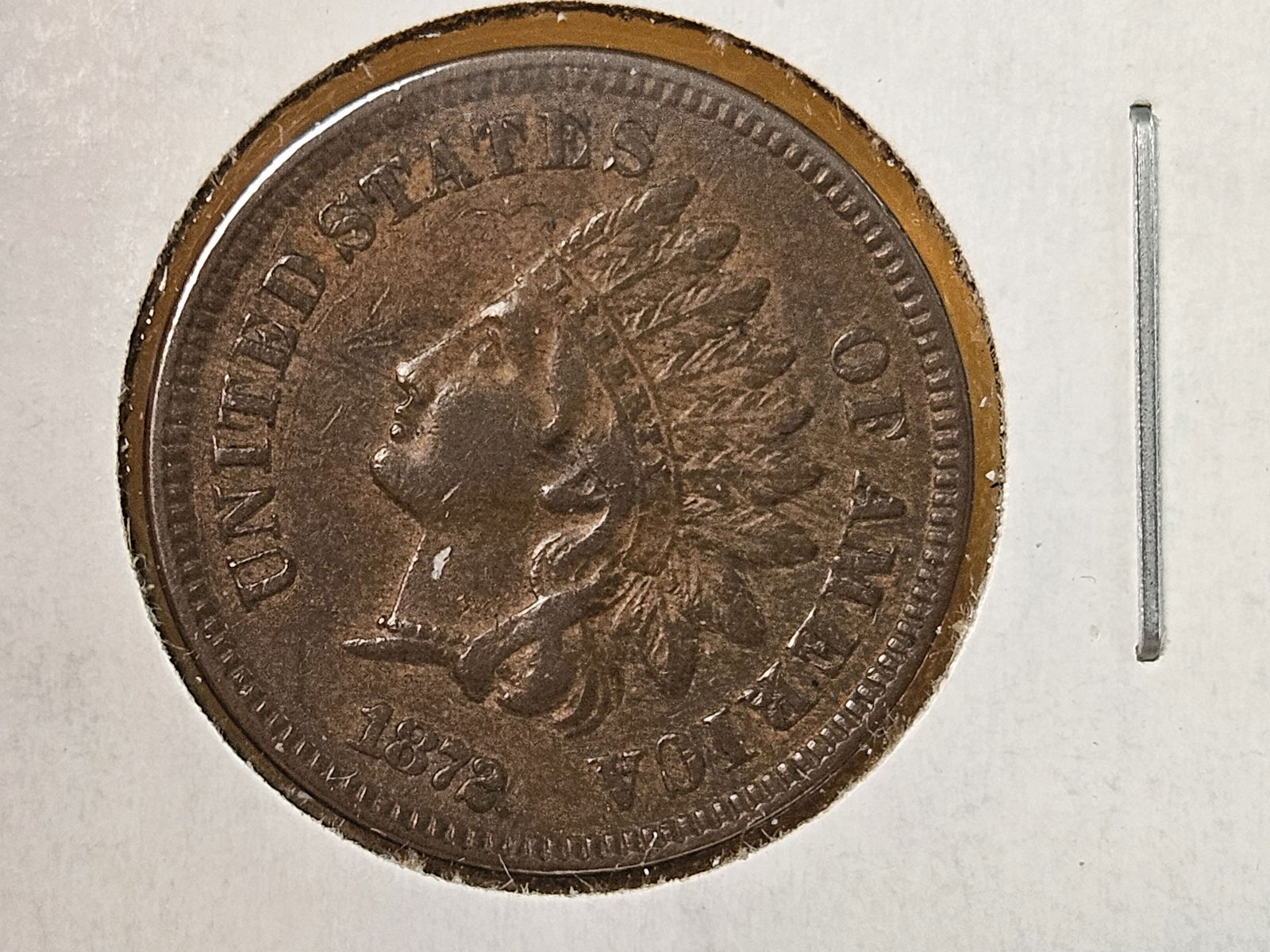 * Semi-Key 1872 Indian Cent in Extra Fine - 5