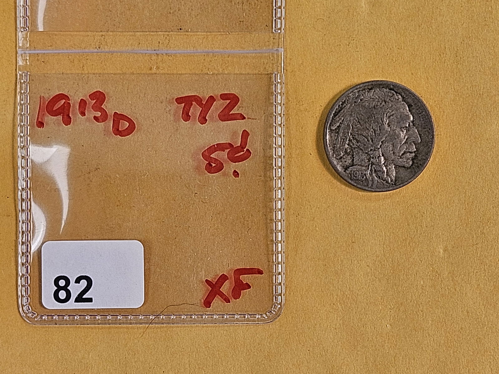 * Semi-Key 1913-D Buffalo Nickel in Extra Fine - 2