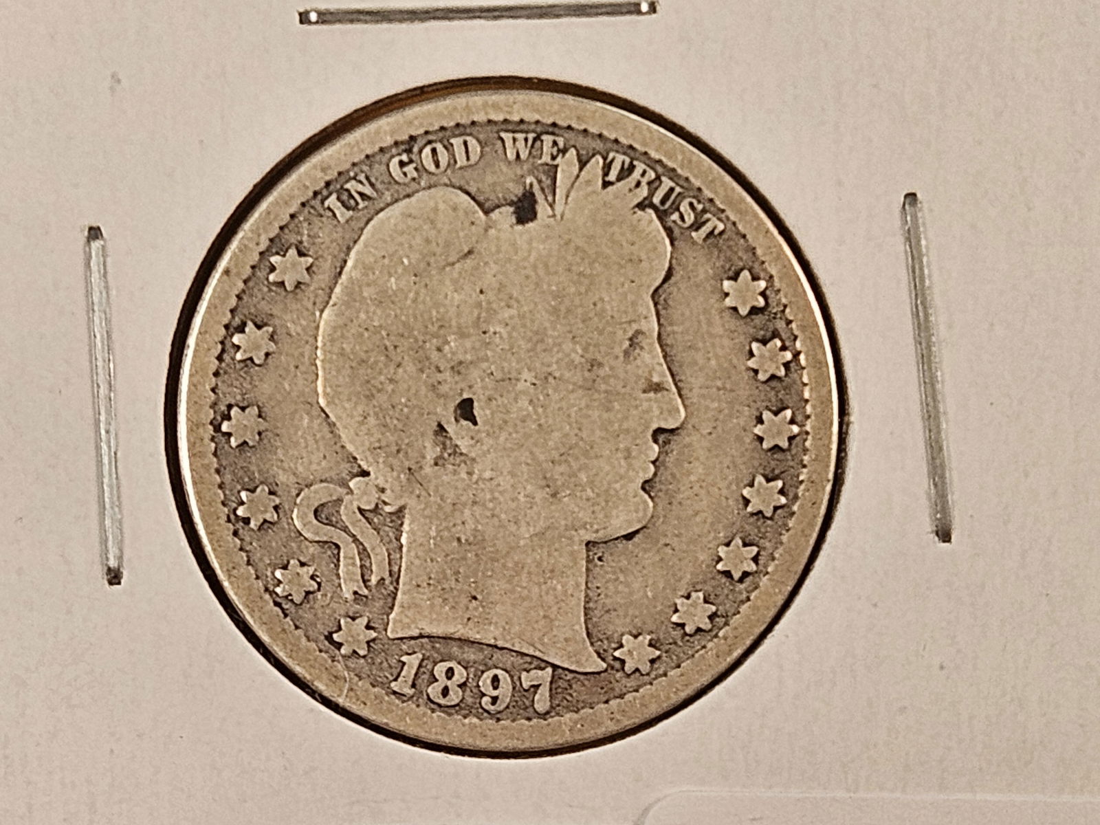 KEY DATE! 1897-S Barber quarter in Good plus (1 of 3)