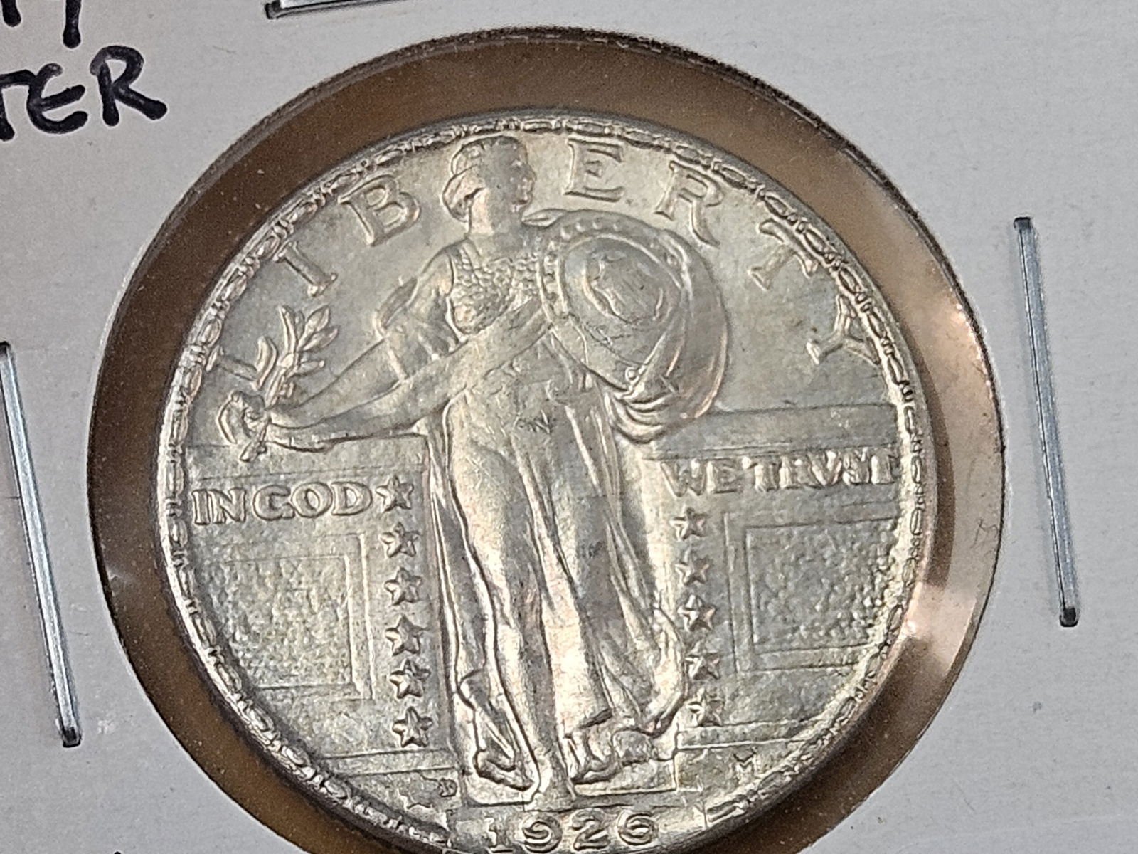Choice Brilliant AU-BU 1926-D Standing Liberty Quarter - 4