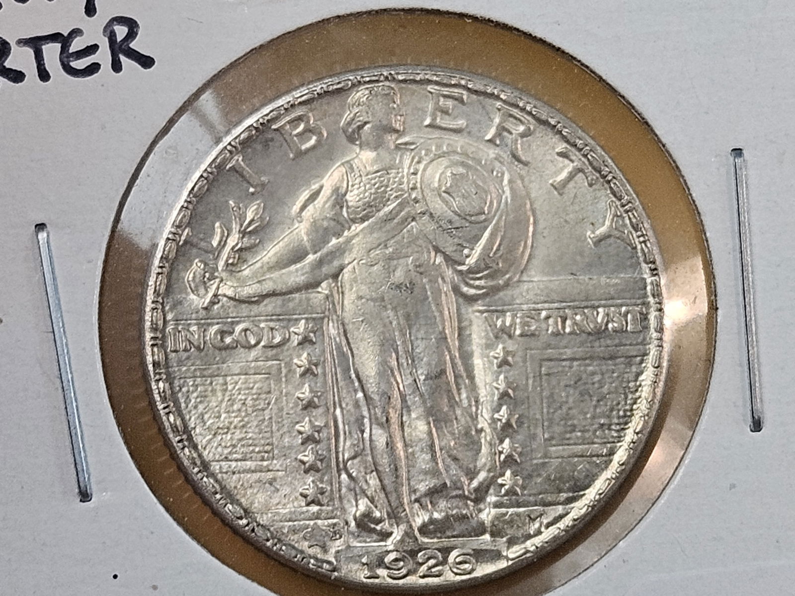 Choice Brilliant AU-BU 1926-D Standing Liberty Quarter - 5