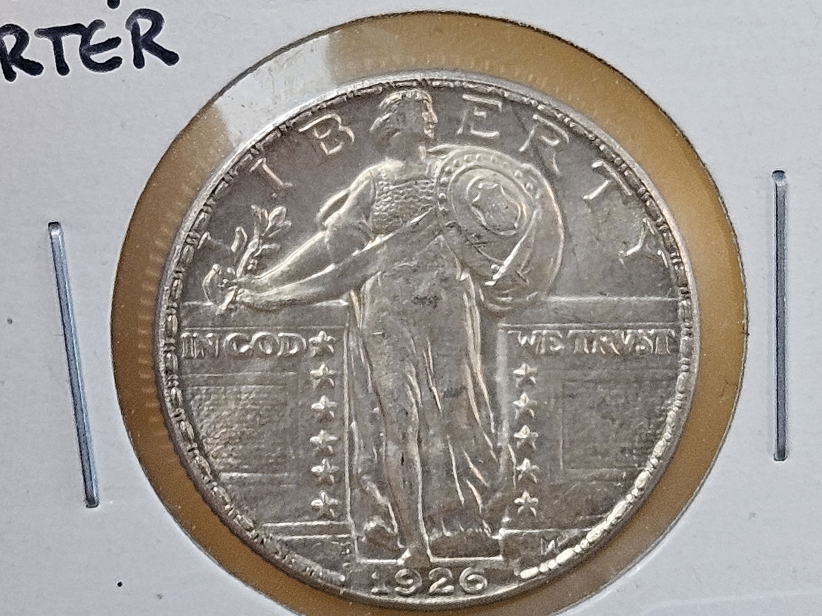 Choice Brilliant AU-BU 1926-D Standing Liberty Quarter - 6