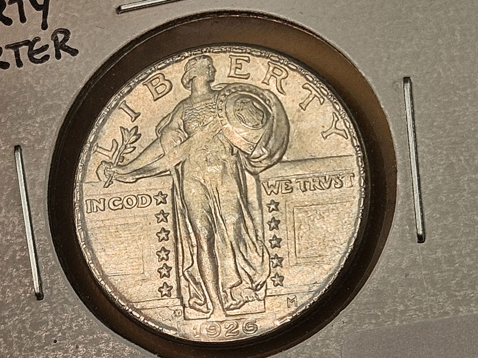 Choice Brilliant AU-BU 1926-D Standing Liberty Quarter - 7