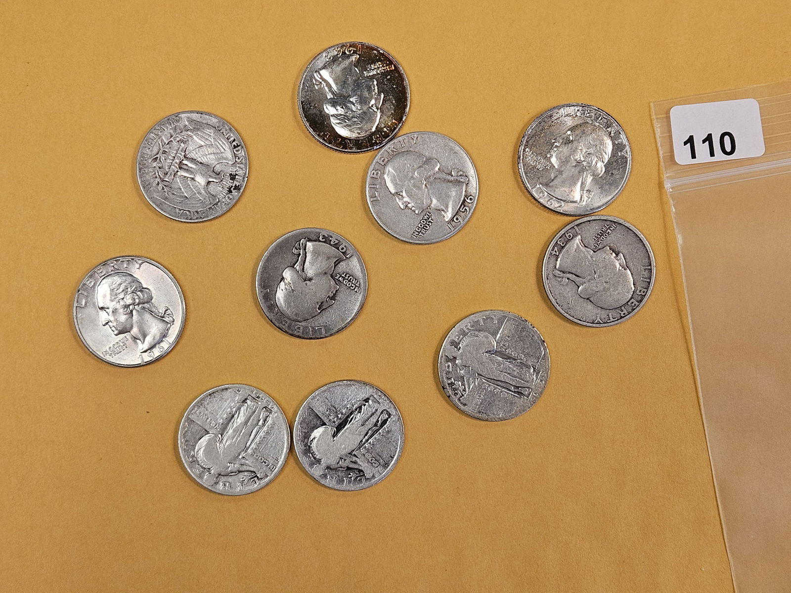 Ten mixed silver Quarters (1 of 2)