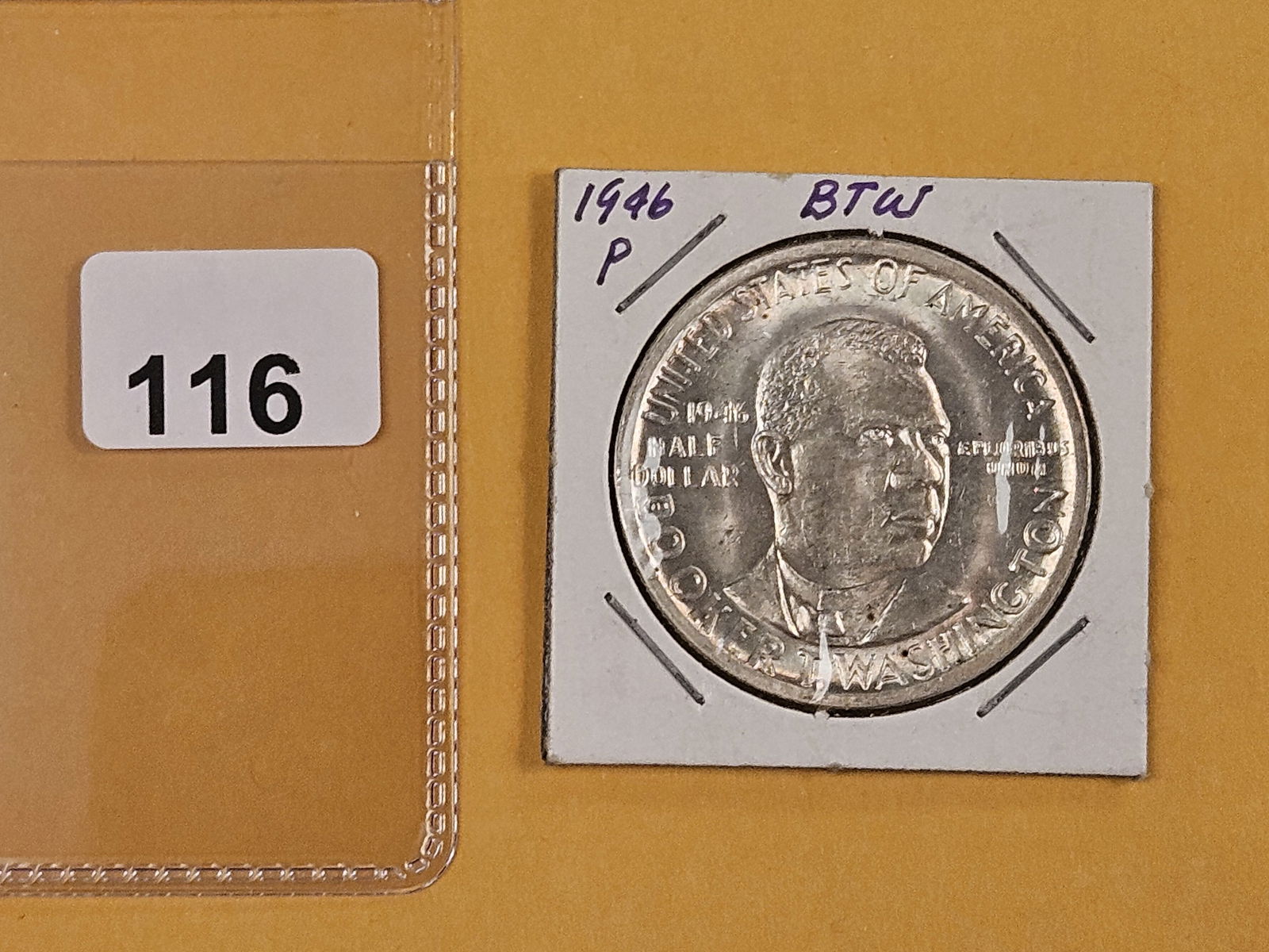 Very Choice Brilliant Uncirculated 1946 Commemorative Silver Half Dollar - 2