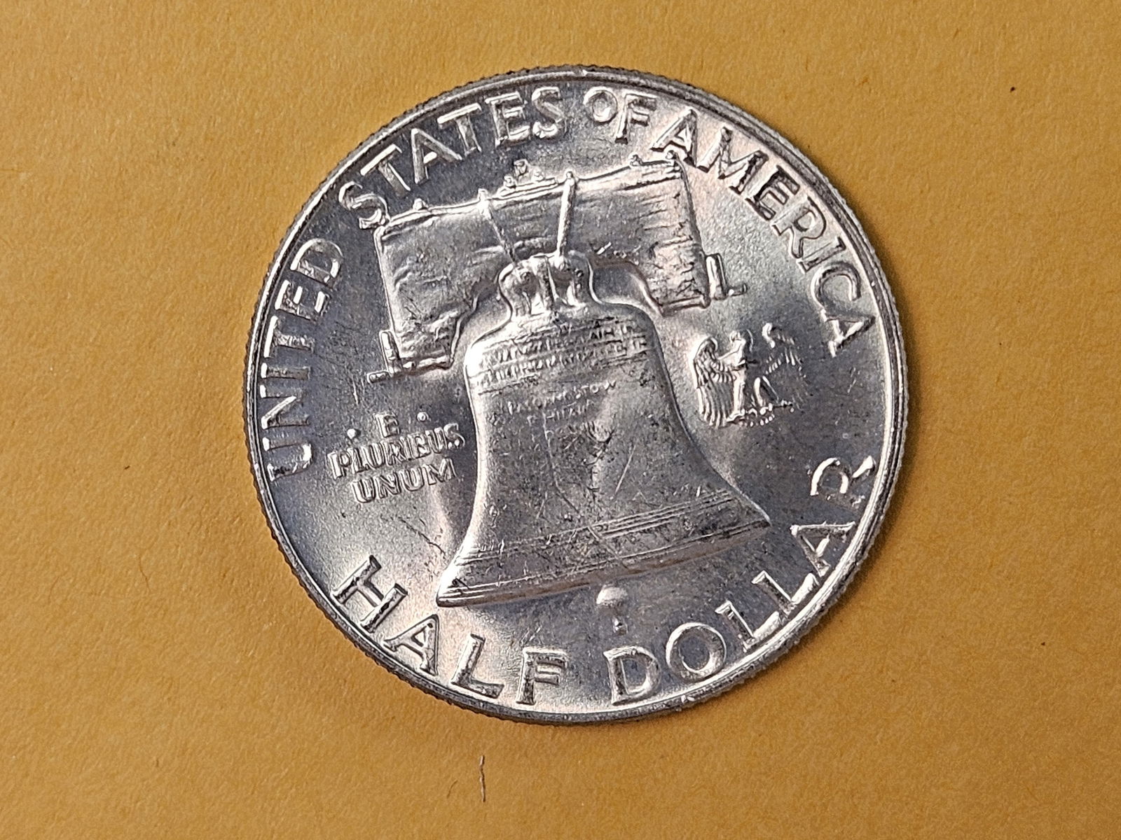 Very Choice Brilliant Uncirculated 1950-D Franklin Silver Half Dollar - 6