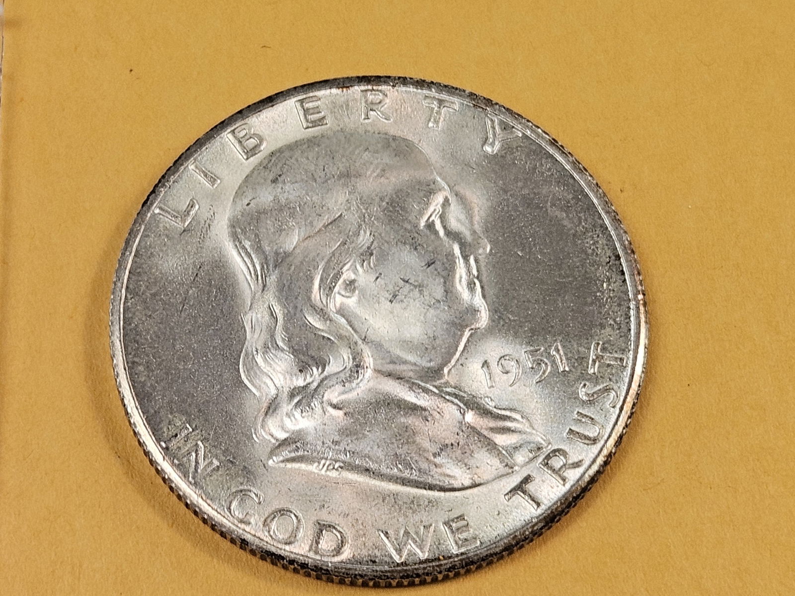 GEM Brilliant Uncirculated 1951-S Franklin half Dollar - 3