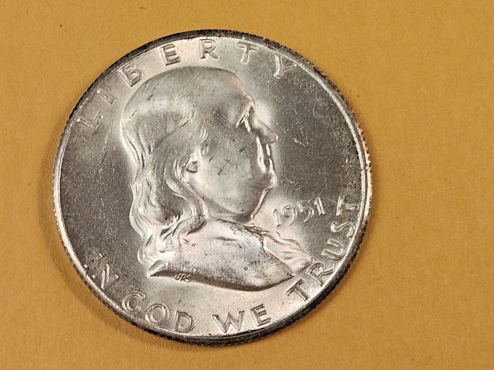 GEM Brilliant Uncirculated 1951-S Franklin half Dollar - 4