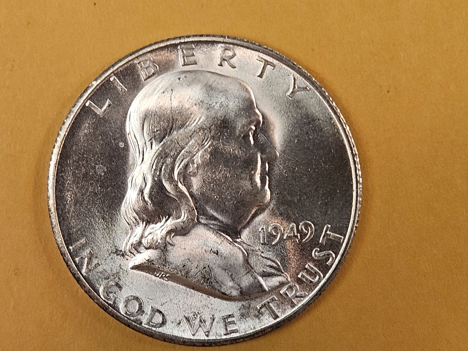 GEM Brilliant Uncirculated Plus 1949-S Franklin half Dollar FBL - 4