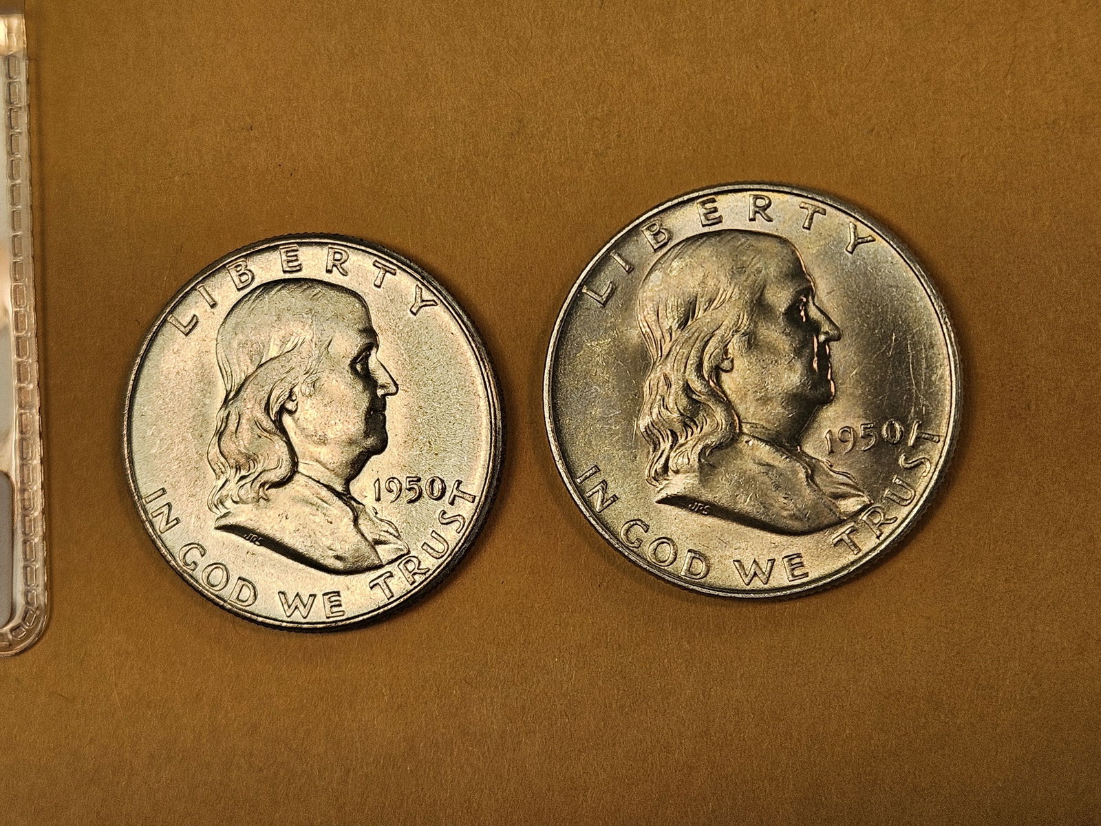 Two Choice Brilliant Uncirculated silver Franklin Half Dollars - 3